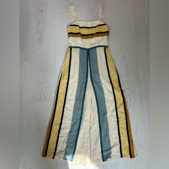 Amanda Uprichard Striped Jumpsuit Pantsuit Convertible Summer Flowy Size Small - Picture 1 of 5